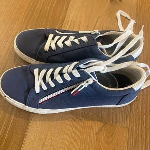 Tommy Hilfiger Navy and White Tennis Shoes